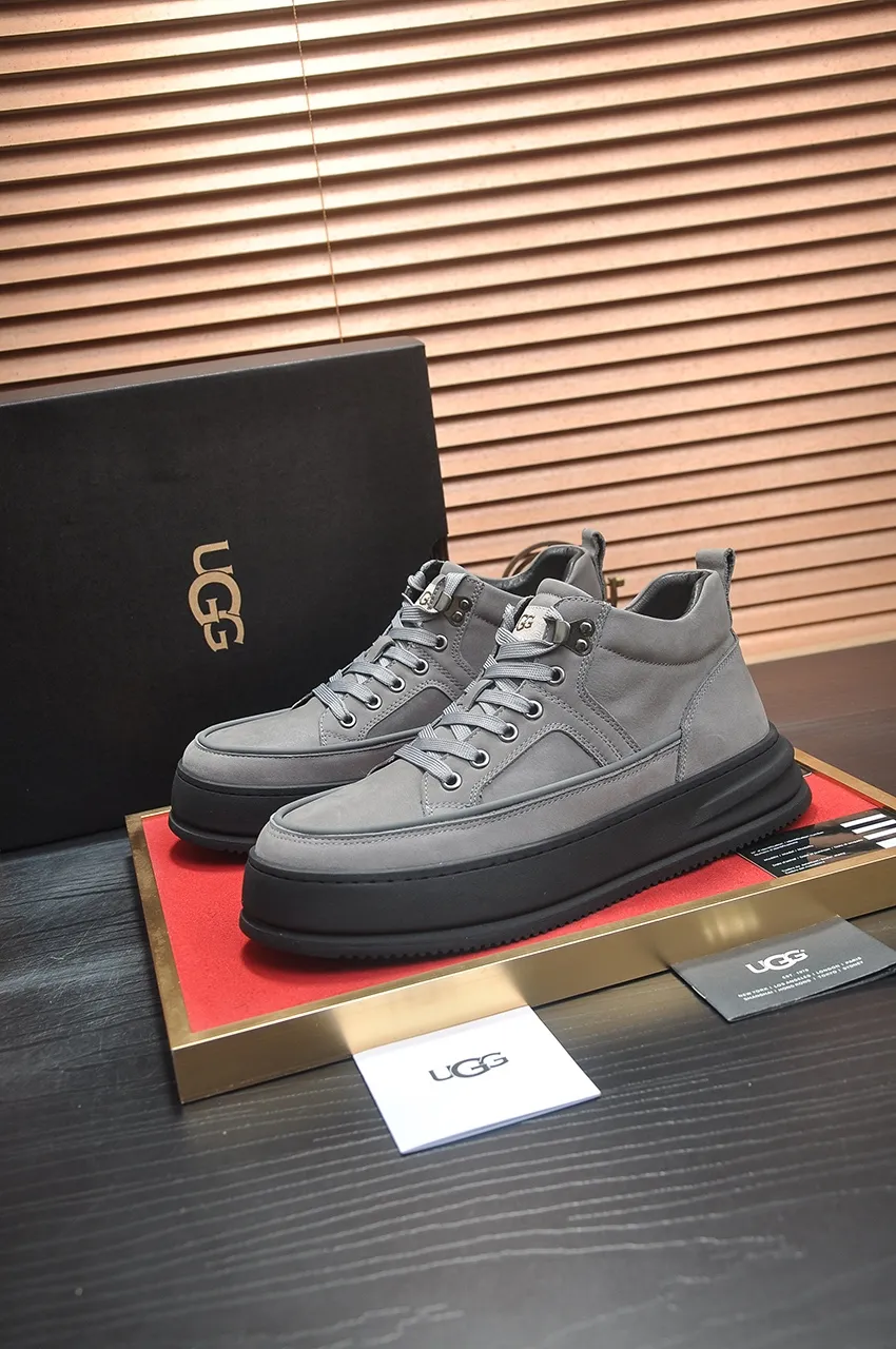 Men's shoes 💰640💶 [UGG] (full wool lining) top-end high-quality fur-in-one warm snow boots from Australia's warm luxury brand men's shoes, UGG-5877 official website synchronized, made of imported cowhide, carefully sewn...Imported rubber foam outsole (comfortable, soft, wear-resistant) The quality is really great...Exquisite workmanship, you can't put it down at first sight, available in sizes 39-44